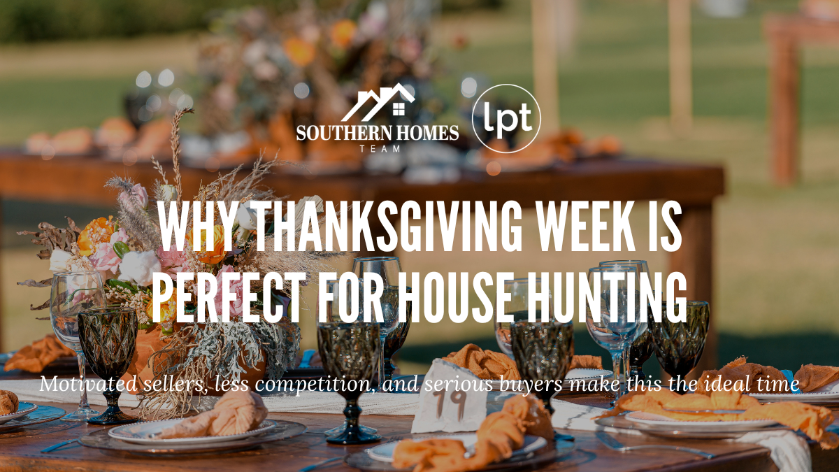 Baton Rouge Louisiana home for sale during Thanksgiving week with motivated sellers and less competition for buyers in holiday real estate market