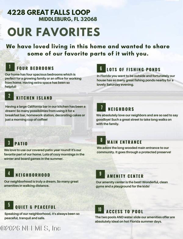 4228 GREAT FALLS LOOP, Middleburg, FL 32068