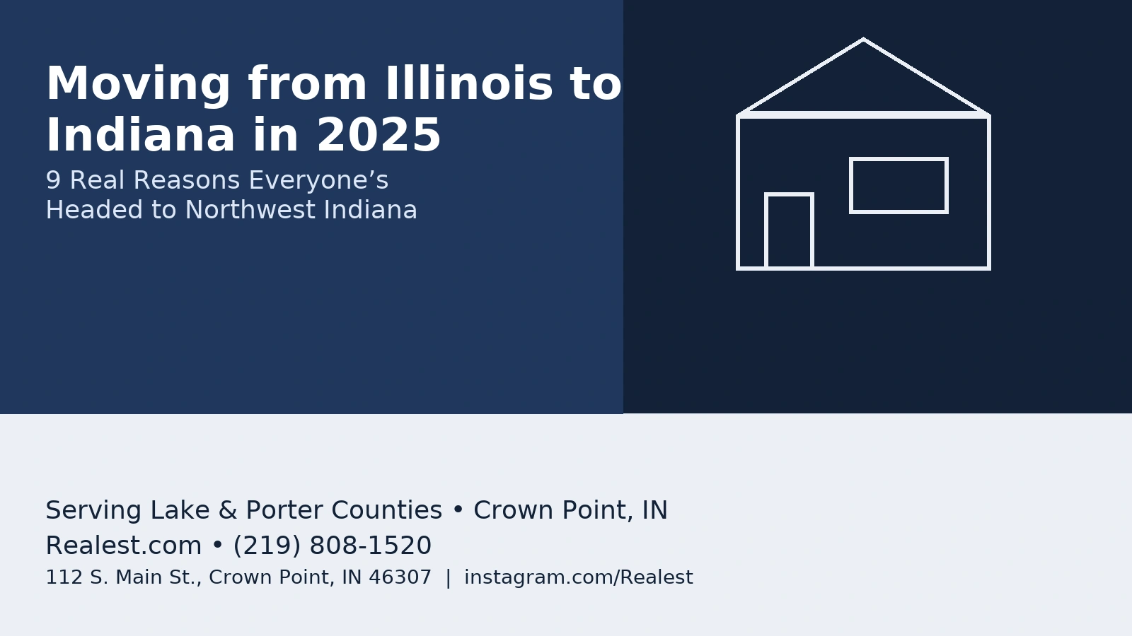 Moving from Illinois to Indiana in 2025 - Realest.com banner
