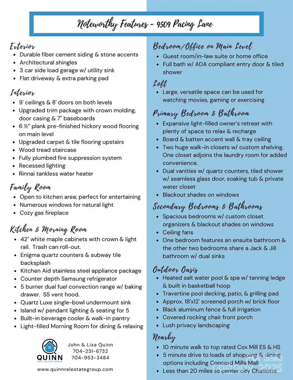 9509 Pacing LN NW, Concord, NC 28027