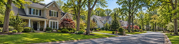 Peaceful Tree-Lined Suburban Street