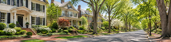 Tree-Lined Historic Neighborhood Avenue