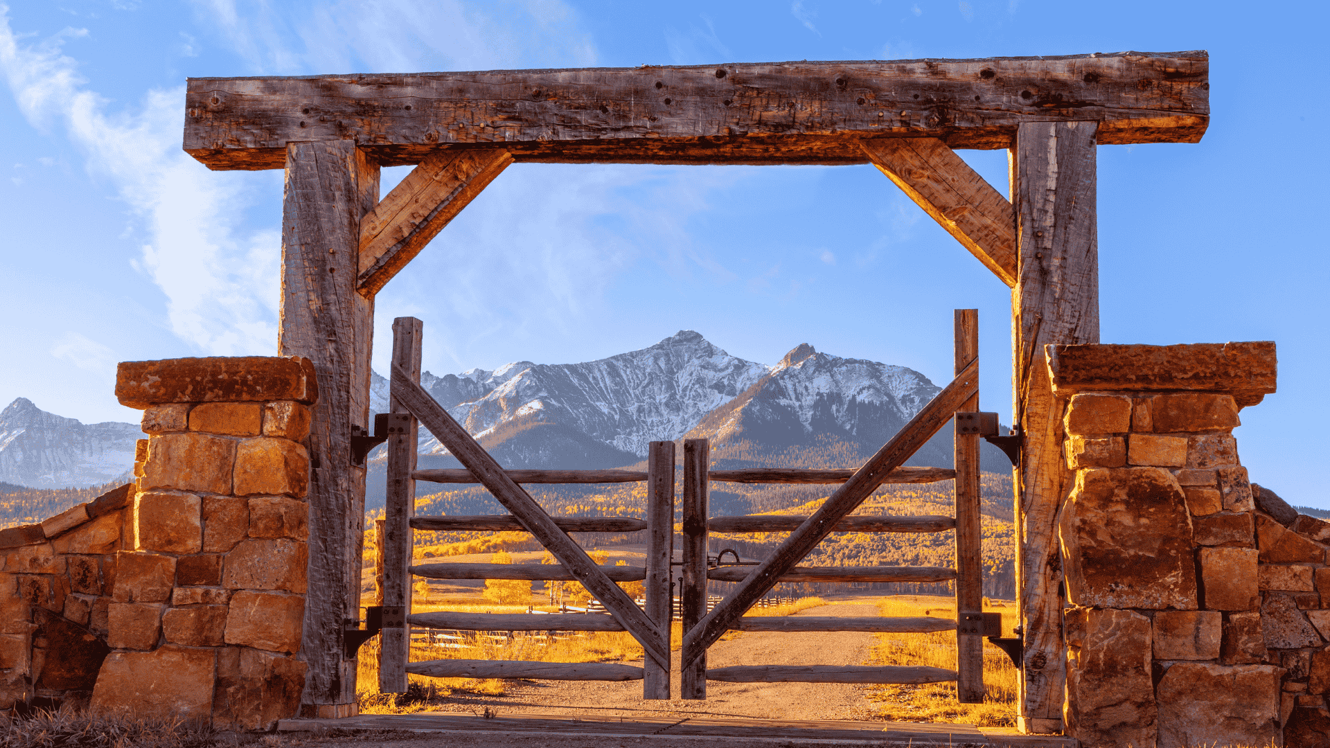 Mountain views from gated community land Colorado