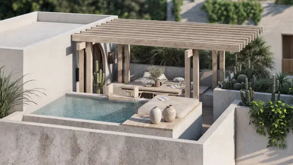 Private residents’ pool at Ensamble luxury residences in Tulum