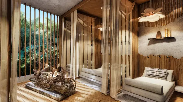 Calm social lounge within the Mayaliah by MGallery residential community