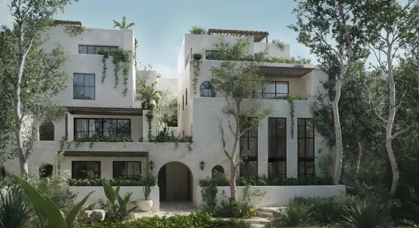 Selva Estates luxury residences in Tulum surrounded by lush jungle and resort-style amenities