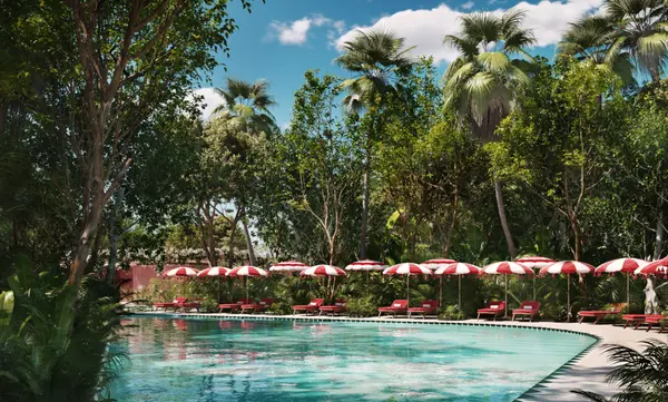 Resort-style pool and lounge areas at Faena’s luxury community in Tulum