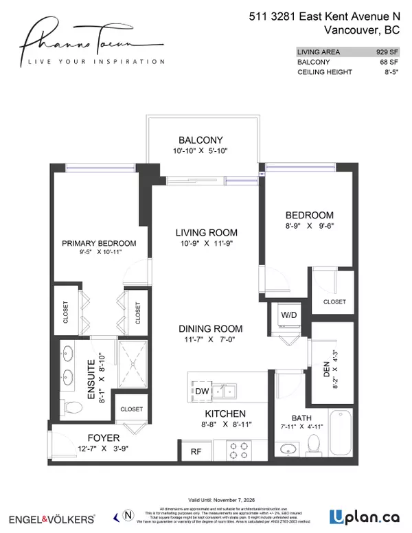 Vancouver, BC V5S 0C4,3281 East Kent Avenue North #511