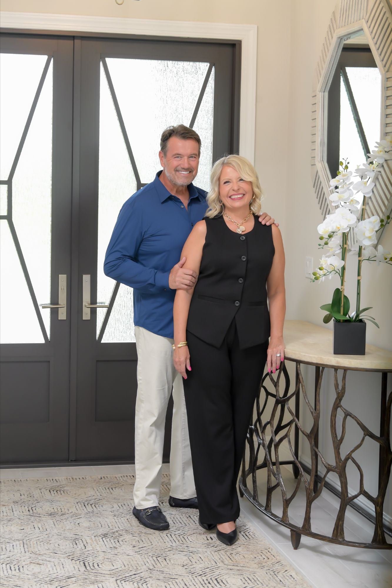 Angela Ackermann with her husband