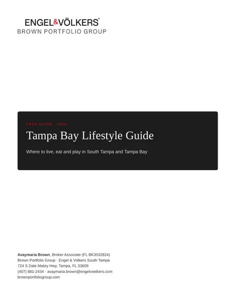 Tampa Bay Lifestyle Guide cover by Brown Portfolio Group