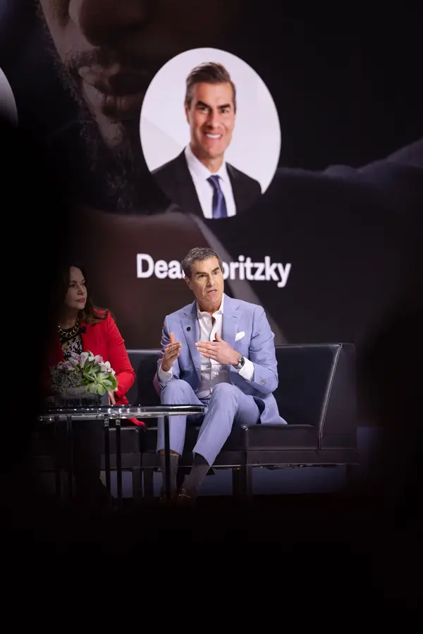 Dean on stage at EVX