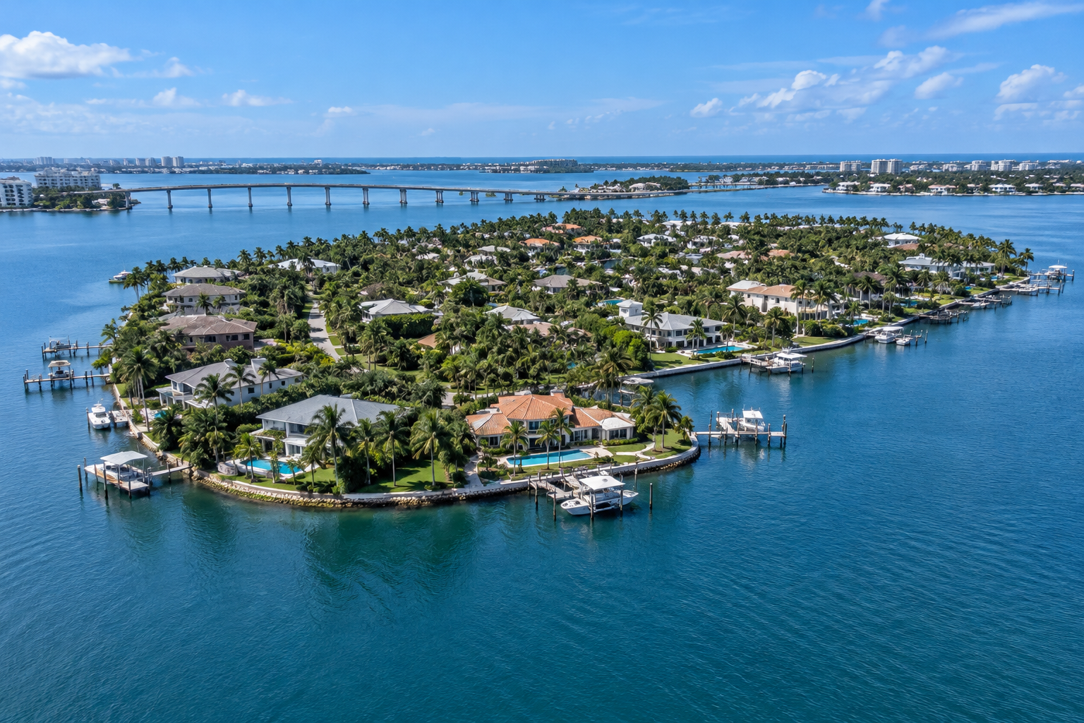 Waterfront homes in Tortoise Island