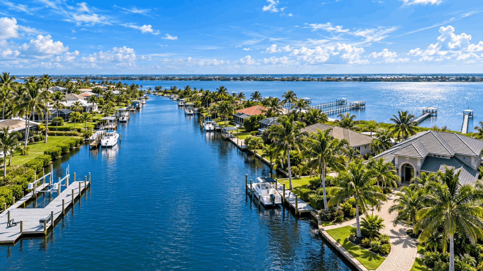 Waterfront homes in Waterway Estates