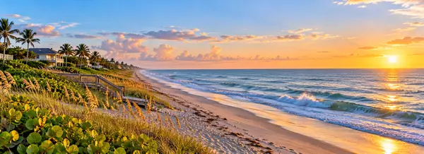 Golden Melbourne Beach Sunrise