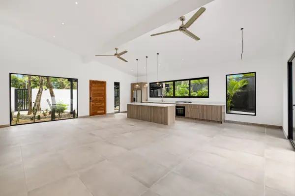 Living Room Perspective Kitchen Beach-Walk 4BD Villa in Playa Grande