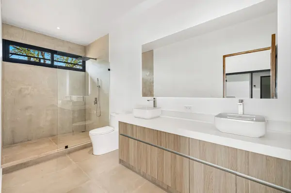 Primary Bathroom Beach-Walk 4BD Villa in Playa Grande