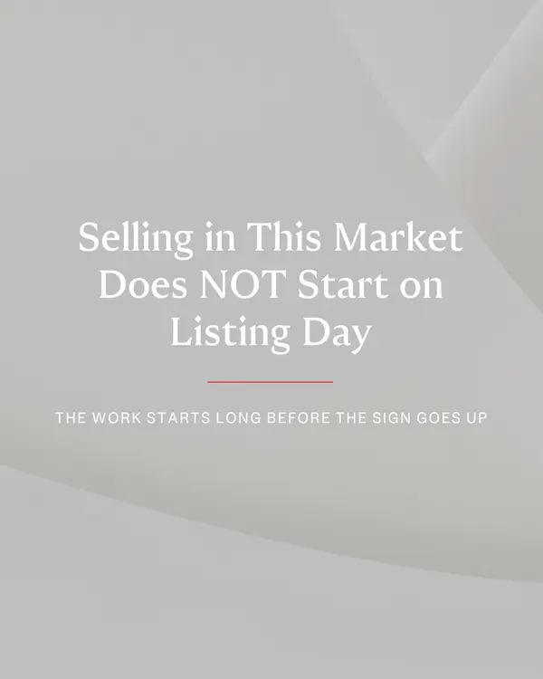 Selling in This Market Does Not Start on Listing Day