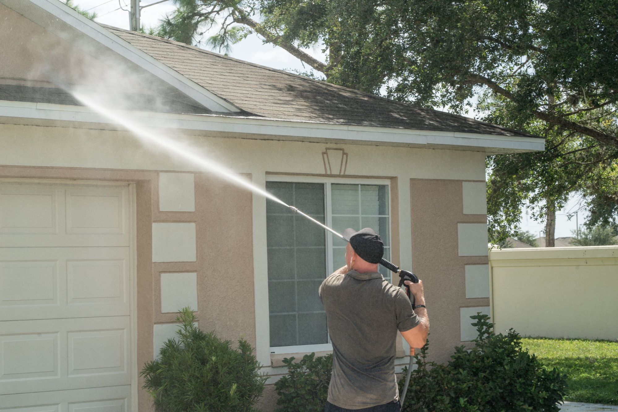 Pressure wash exterior