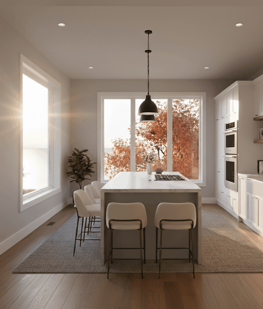 Professionally staged North Shore home interior with modern kitchen and natural light - Glencoe luxury real estate