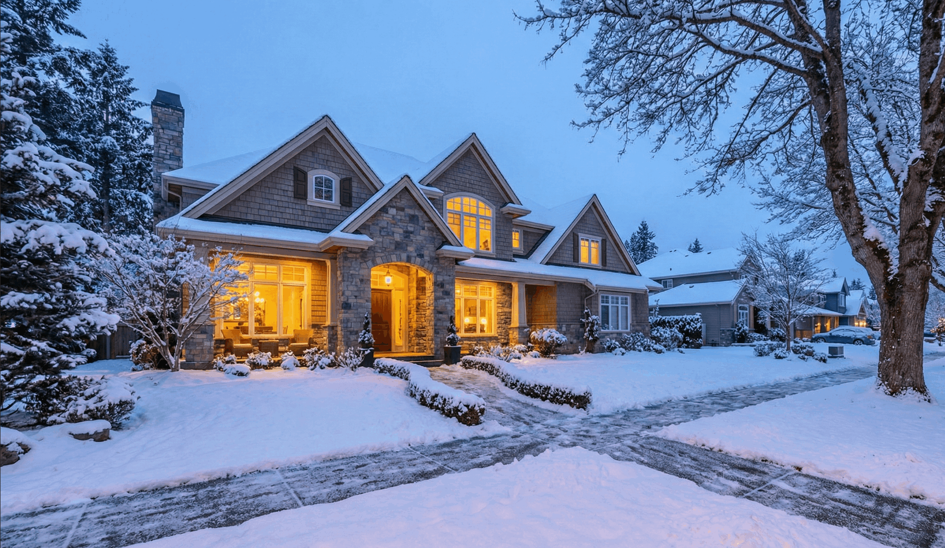 Luxury North Shore Home in the Winter