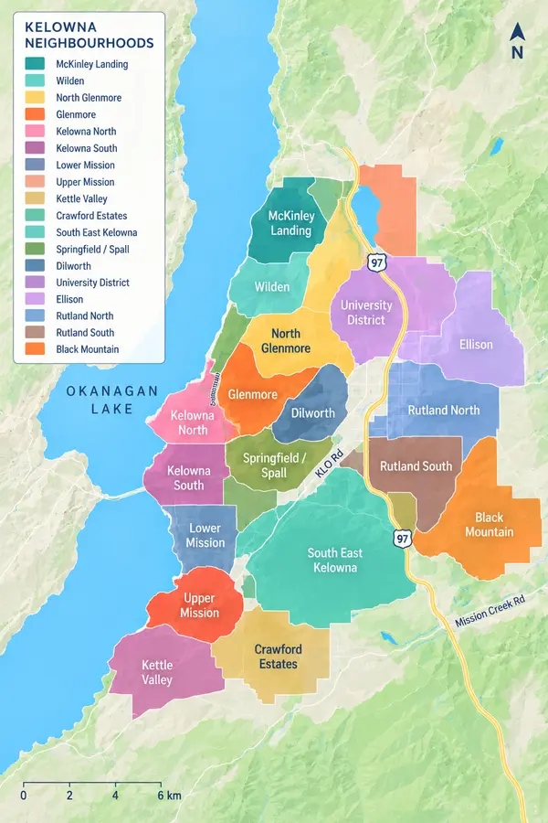 Kelowna Neighbourhoods Map