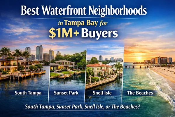 Best Waterfront Neighborhoods in Tampa Bay for $1M+ Buyers: South Tampa, Sunset Park, Snell Isle, and the Beaches Compared,Shane Vanderson