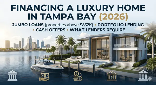 feature image of How to Finance a Luxury Home in Tampa Bay: Jumbo Loans, Cash Offers, and What Lenders Require