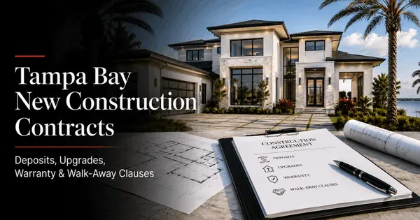 feature image of Luxury New Construction Contracts in Tampa Bay: Deposits, Upgrades, Warranty, and Walk-Away Clauses That Protect You