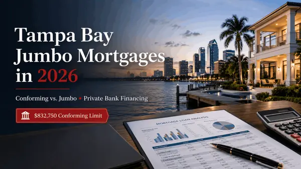 feature image of Tampa Bay Jumbo Mortgages for Luxury Buyers in 2026: Conforming-vs-Jumbo Limits, Private-Bank Financing, and the Underwriting Differences That Actually Move Closings