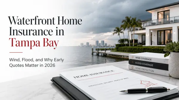 feature image of Luxury Waterfront Home Insurance in Tampa Bay 2026: Wind, Flood, and Why Early Quotes Matter More Than Ever