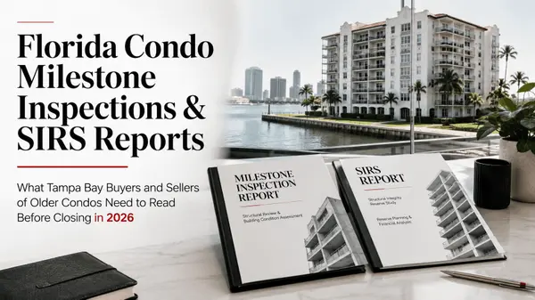 feature image of Florida Condo Milestone Inspections and SIRS Reports in 2026: What Buyers and Sellers of Older Tampa Bay Condos Need to Read Before Closing