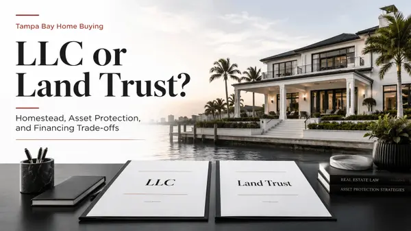 feature image of Should You Buy a Tampa Bay Luxury Home in an LLC or Land Trust? Homestead, Asset Protection, and Financing Trade-offs