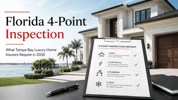 feature image of Florida 4-Point Inspection for Tampa Bay Homes in 2026: What Insurers Actually Require for Roof, Electrical, Plumbing, and HVAC