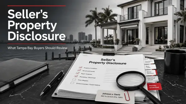 Reviewing the Seller's Property Disclosure on a Tampa Bay Luxury Home: What It Must Reveal, Johnson v. Davis Liability, and Red Flags for Buyers