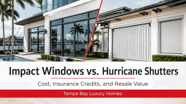 Impact Windows vs. Hurricane Shutters for Tampa Bay Homes: Cost, Insurance Credits, and Resale Value
