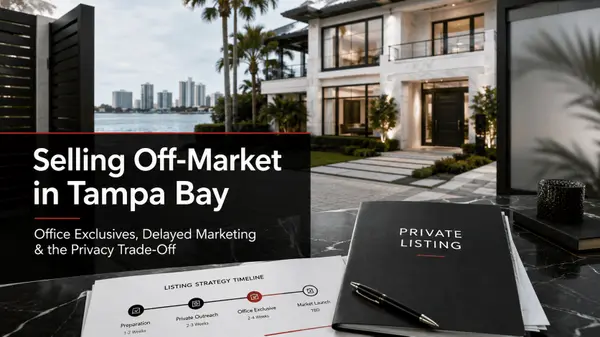 Selling a Tampa Bay Luxury Home Off-Market: How Office Exclusives, Delayed Marketing, and the Privacy Trade-Off Actually Work