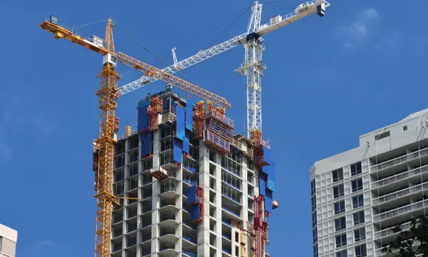Top of high rise under construction