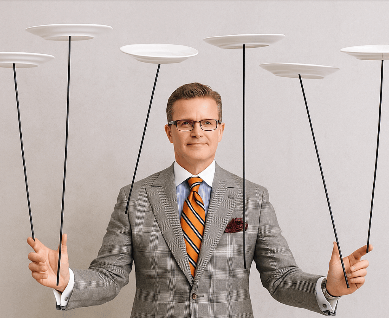 Image of a real estate broker spinning plates