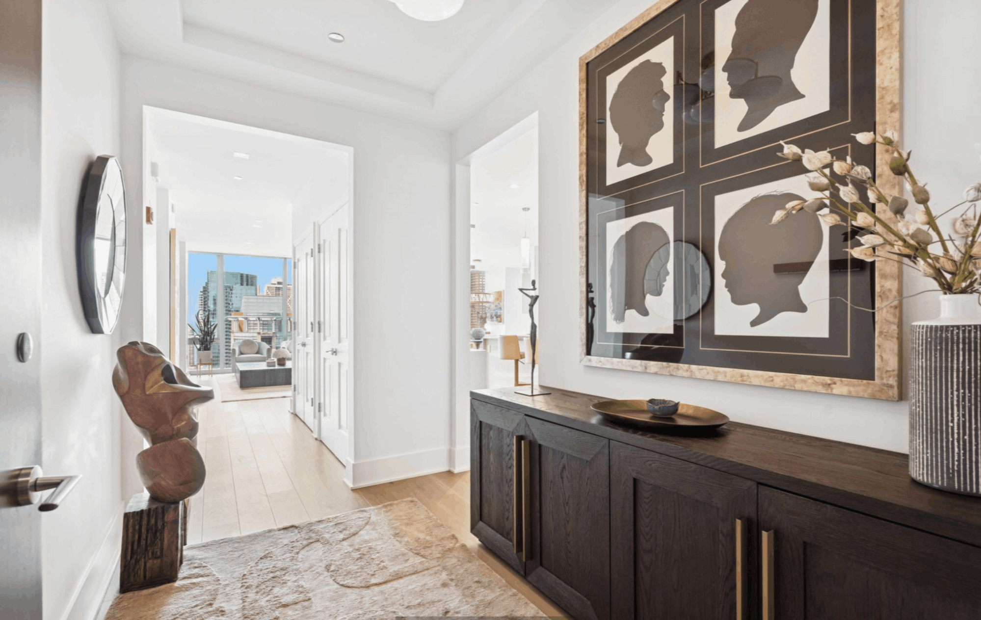 Sophisticated warm interior finishes at St. Regis Chicago #2606