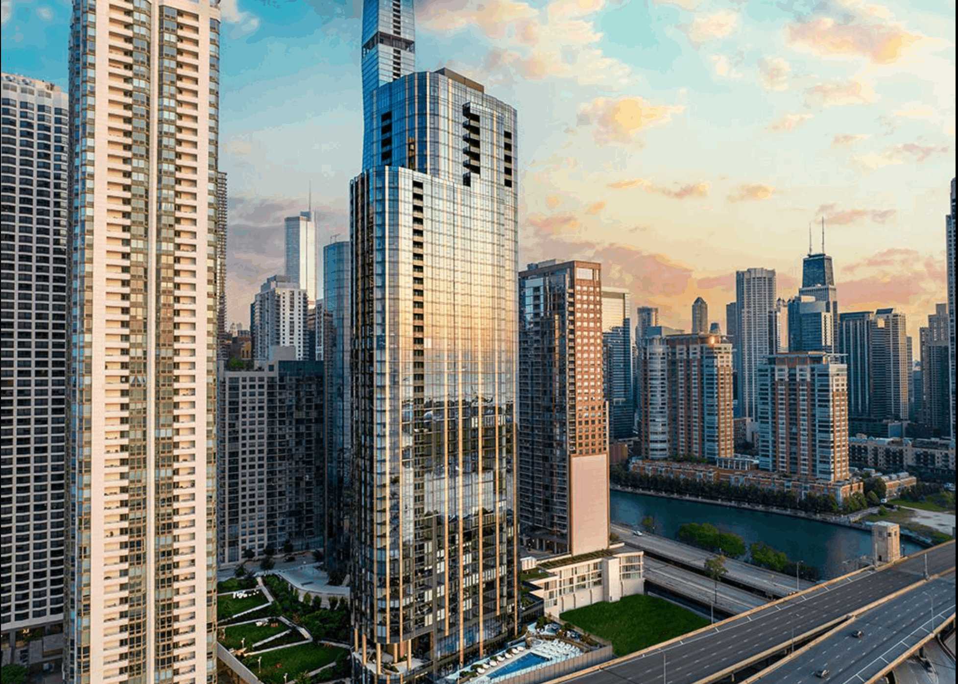 Exterior Image of Cirrus Condominiums Chicago