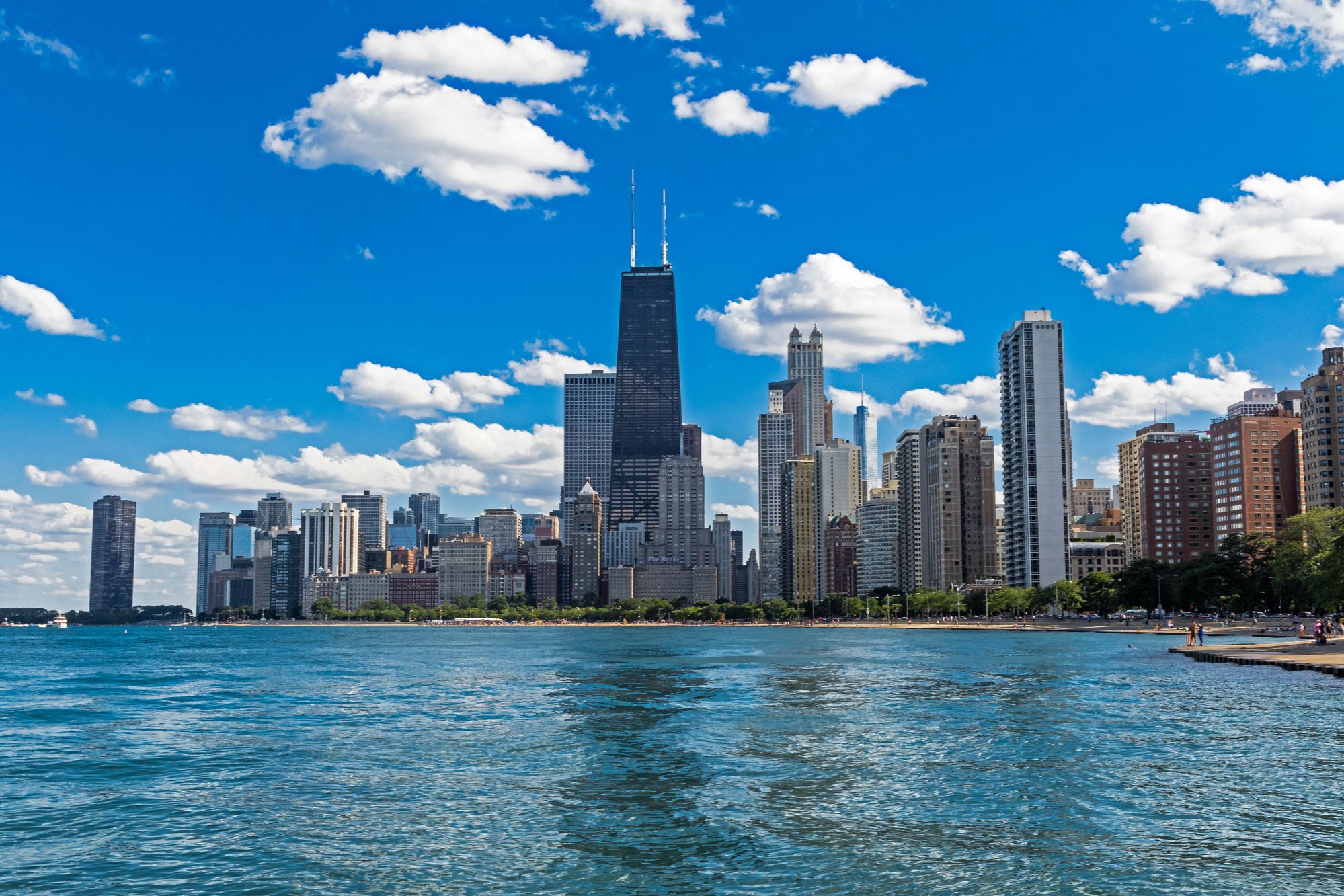 View of Chicago Near North Section from Lake Michigan