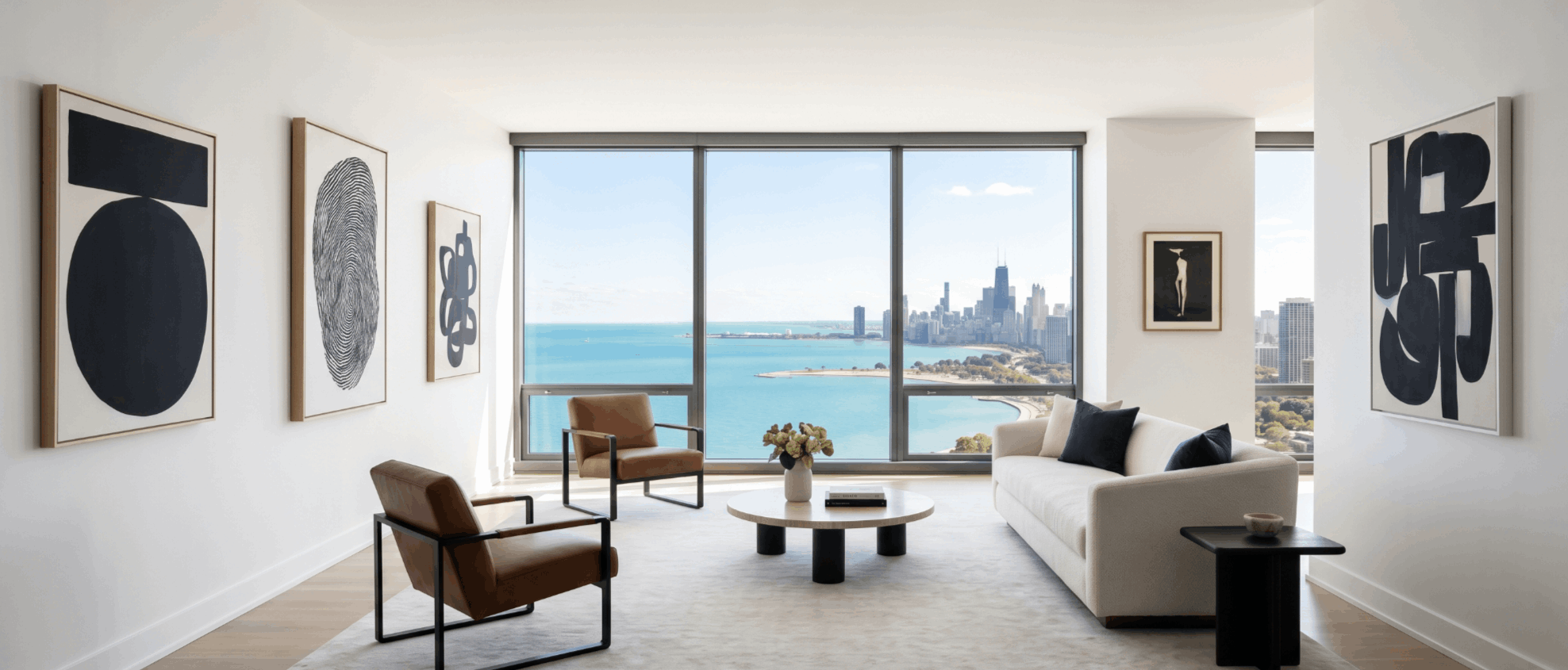 View of the Lake from High-rise living in Chicago