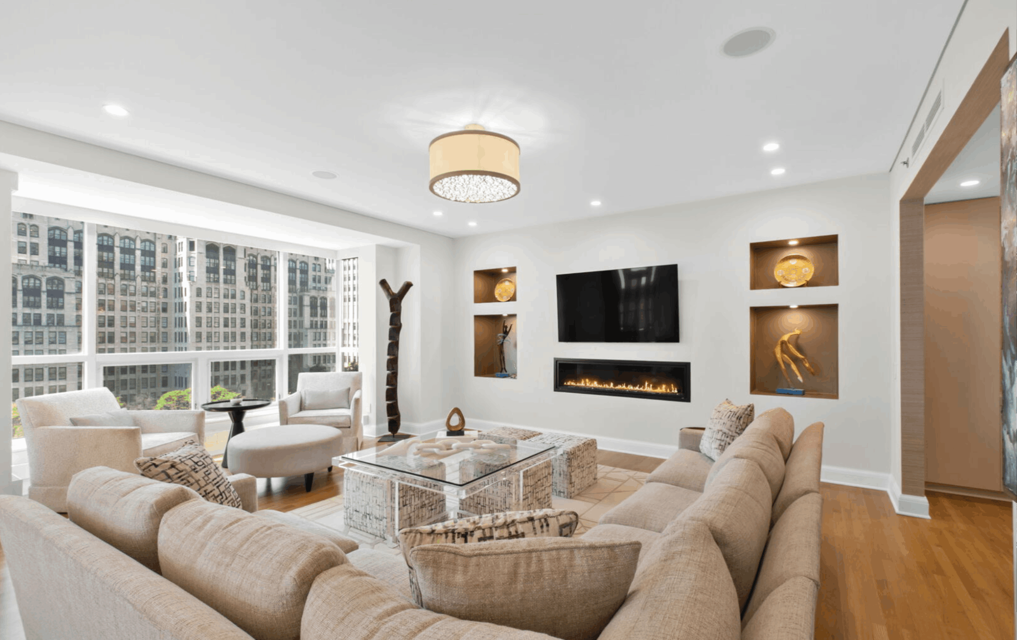 Living Area View at 270 E Pearson 803