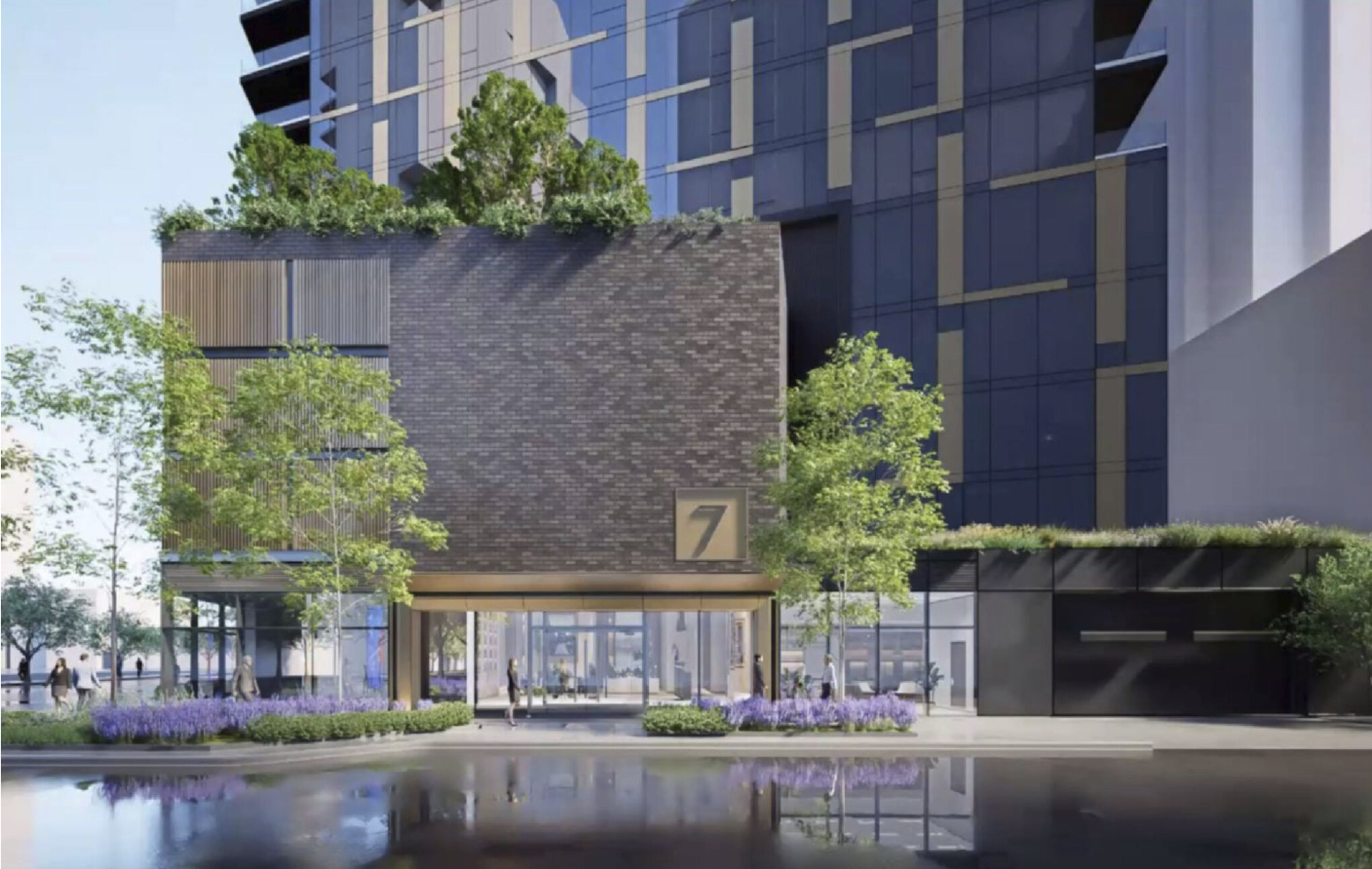 Rendering of 7 W Elm St by Goettsch Partners