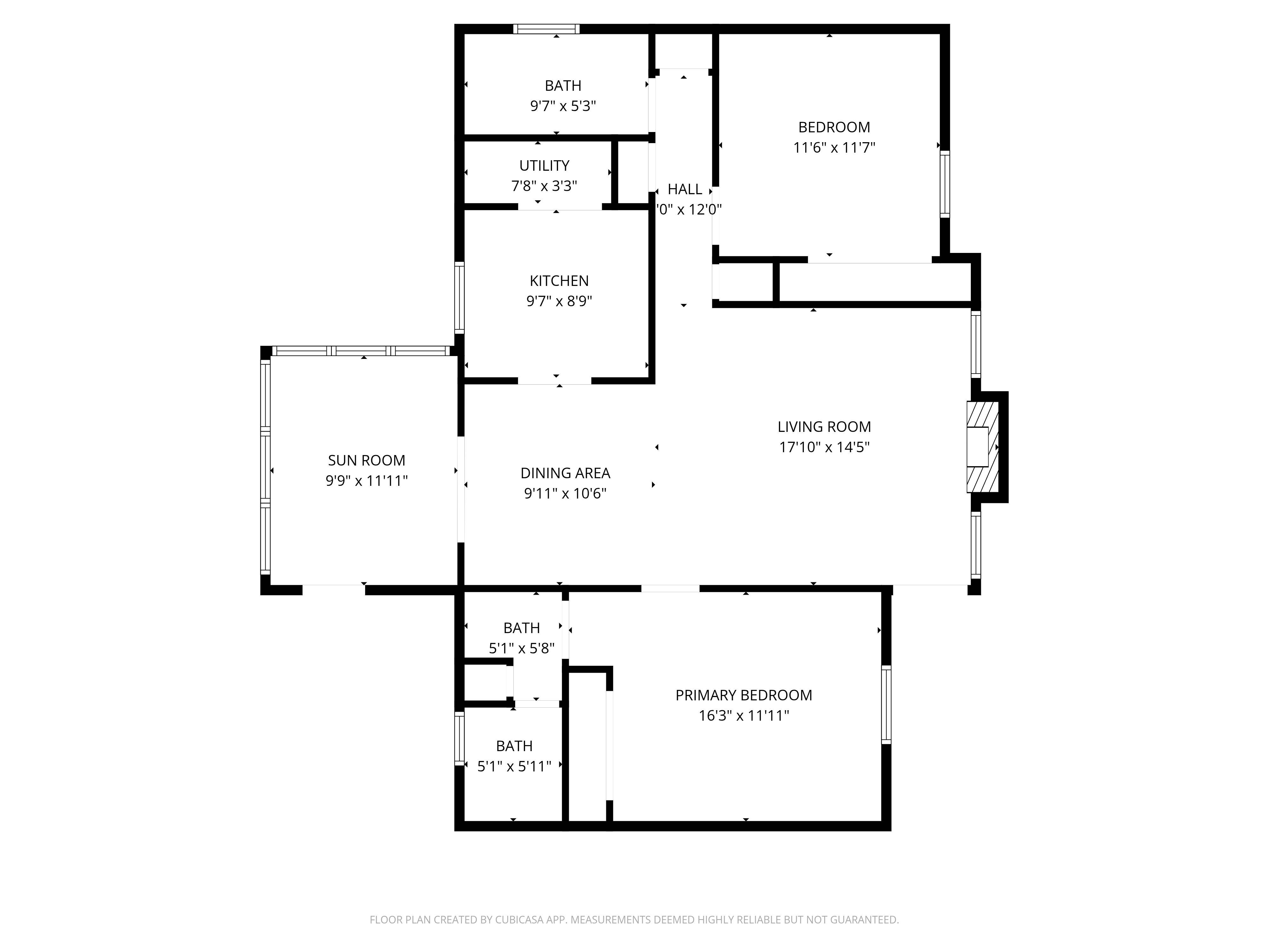 Floorplan layout of the apartment