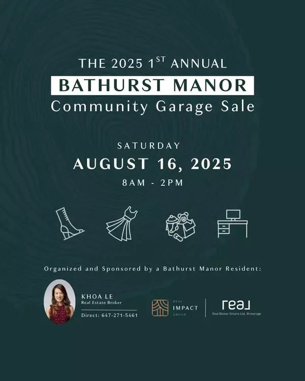 Mark Your Calendars! The 1st Annual Bathurst Manor Community Garage Sale is Coming!