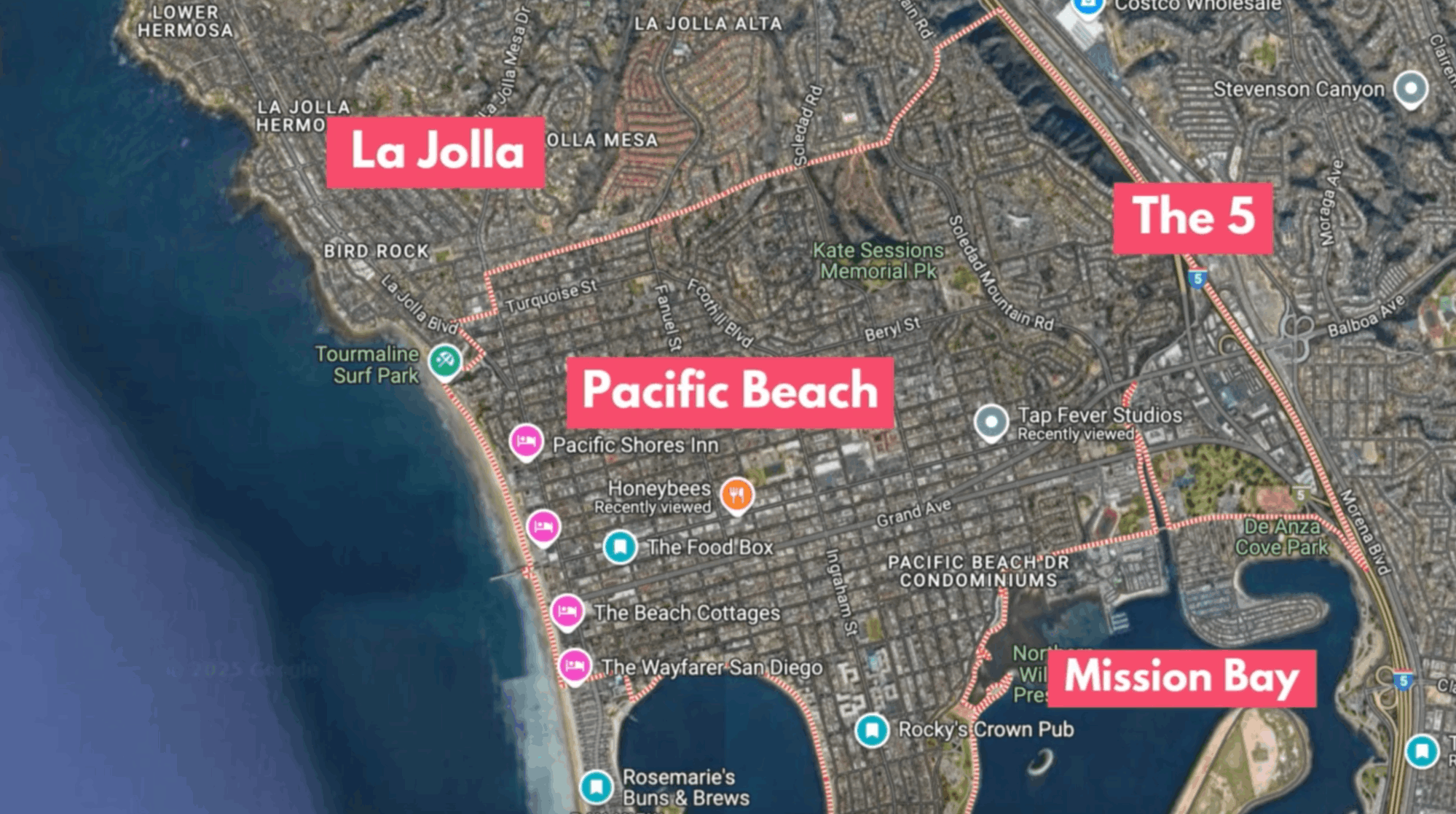 map of pacific beach san diego