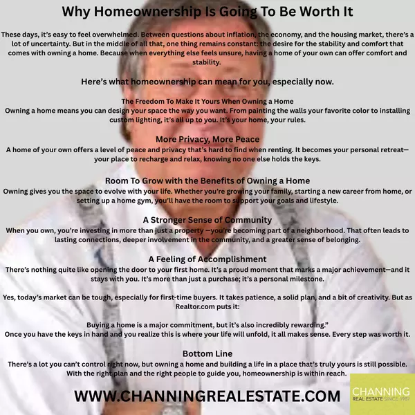 WHY HOMEOWNERSHIP IS GOING TO BE WORTH IT