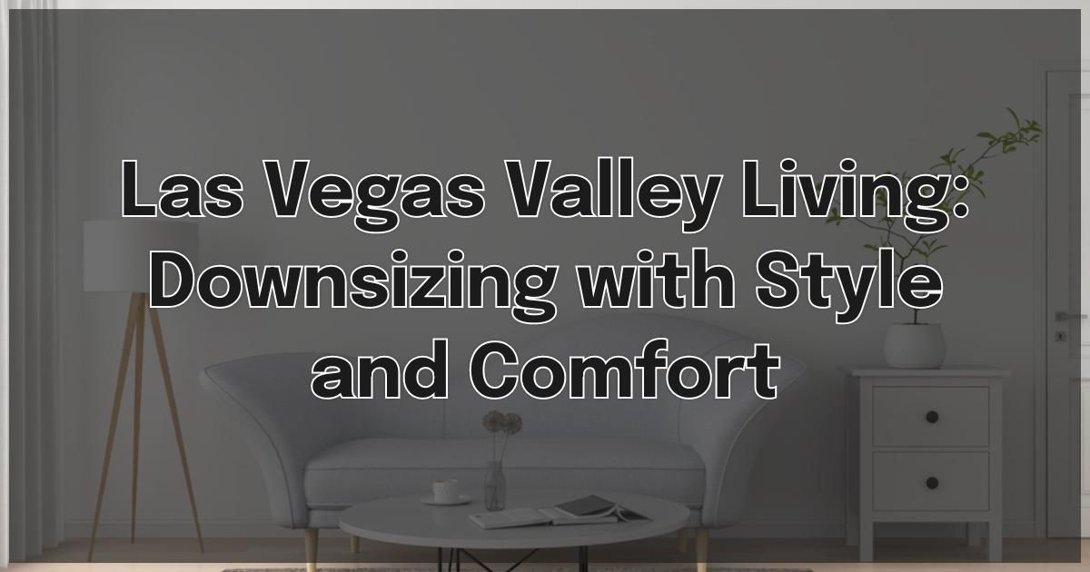 Las Vegas Valley Living: Downsizing with Style and Comfort