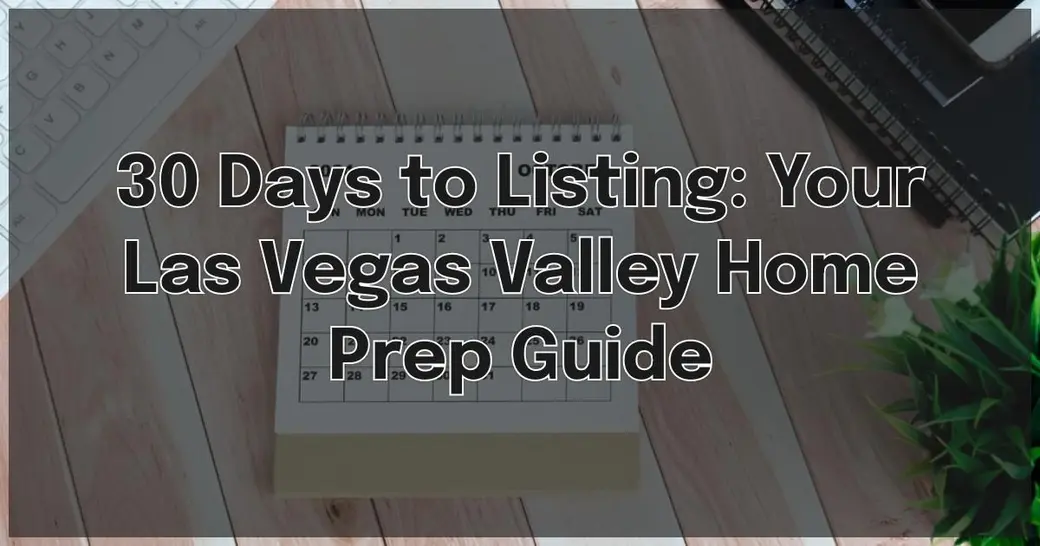 30 Days to Listing: Your Las Vegas Valley Home Prep Guide